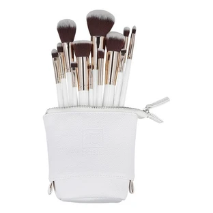 Ilu Basic, Set van 12 make-up kwasten + etui, wit