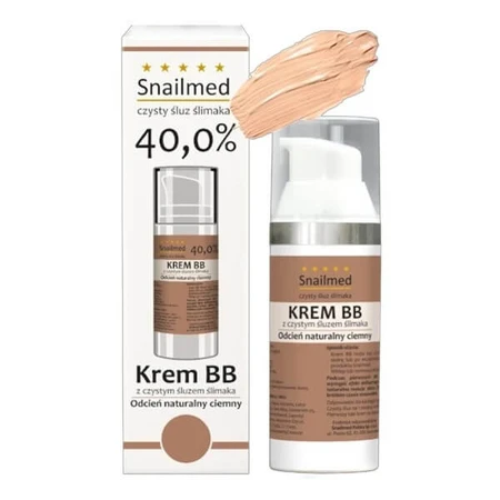 Snailmed, BB Creme mit Schneckenschleim und Bienenwachs, natürlich dunkel, 50 ml
