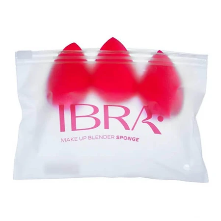 Ibra Makeup Blender Sponge, Makeup-Schwämme, rot, 3 Stk.