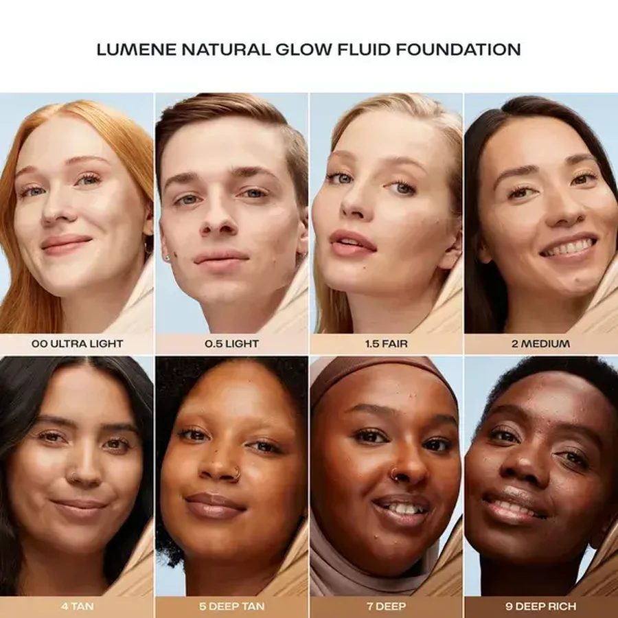 Lumene Natural Glow, verhelderende foundation SPF 20, 00 Ultra Light, 30 ml.