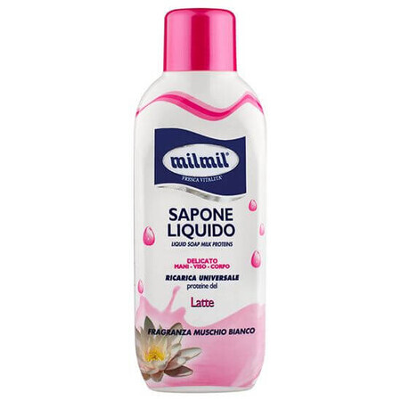 Riserva sapone liquido con proteine ​​del latte, 1000 ml, Milmil