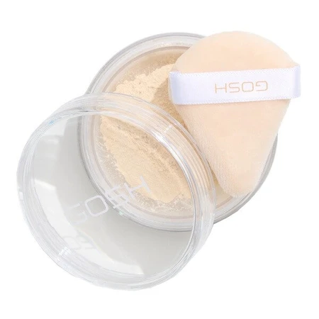 Gosh, Bake'n' ; Set, poudre libre avec houppette, 02 Soft Yellow, 15 g
