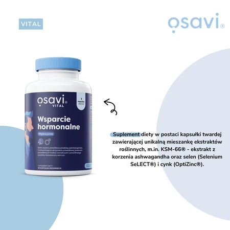 Osavi Male Hormone Support, capsules, 90 pcs.