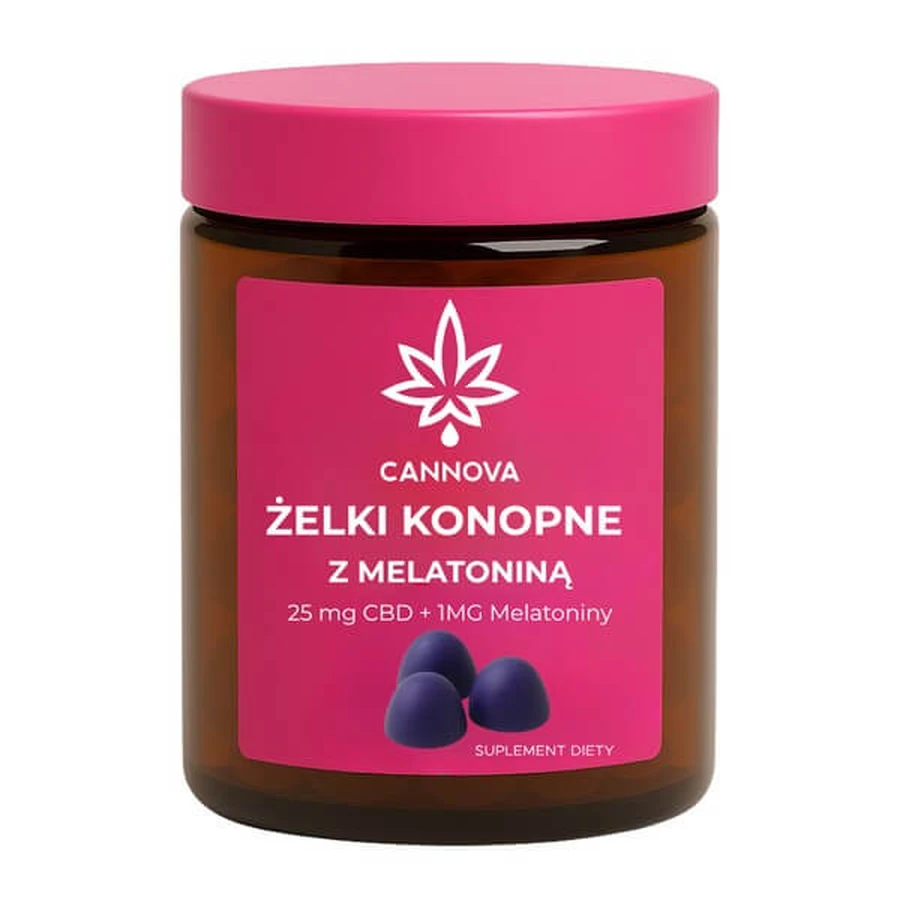 Cannova Hemp Jelly con Melatonina, gelatine, 60 pezzi.