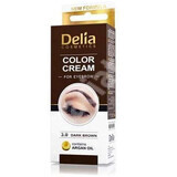 Wenkbrauw kleurcrème donkerbruin, 15 ml, Delia Cosmetic