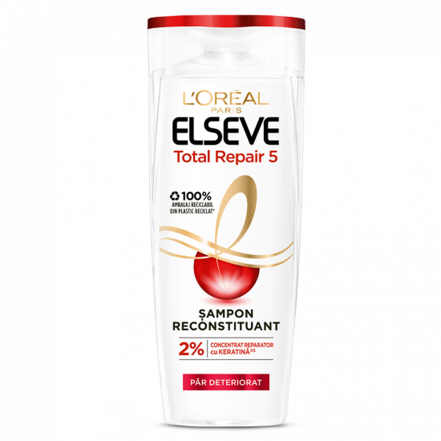 Shampooing pour cheveux abîmés Total Repair 5, 250 ml, Elseve