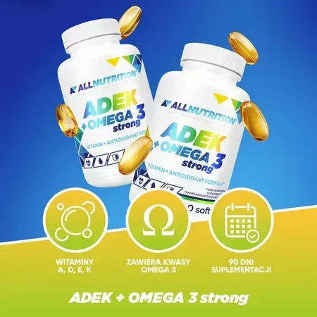 2er-Set Allnutrition ADEK + Omega 3 Strong, Kapseln, 90 Stück.