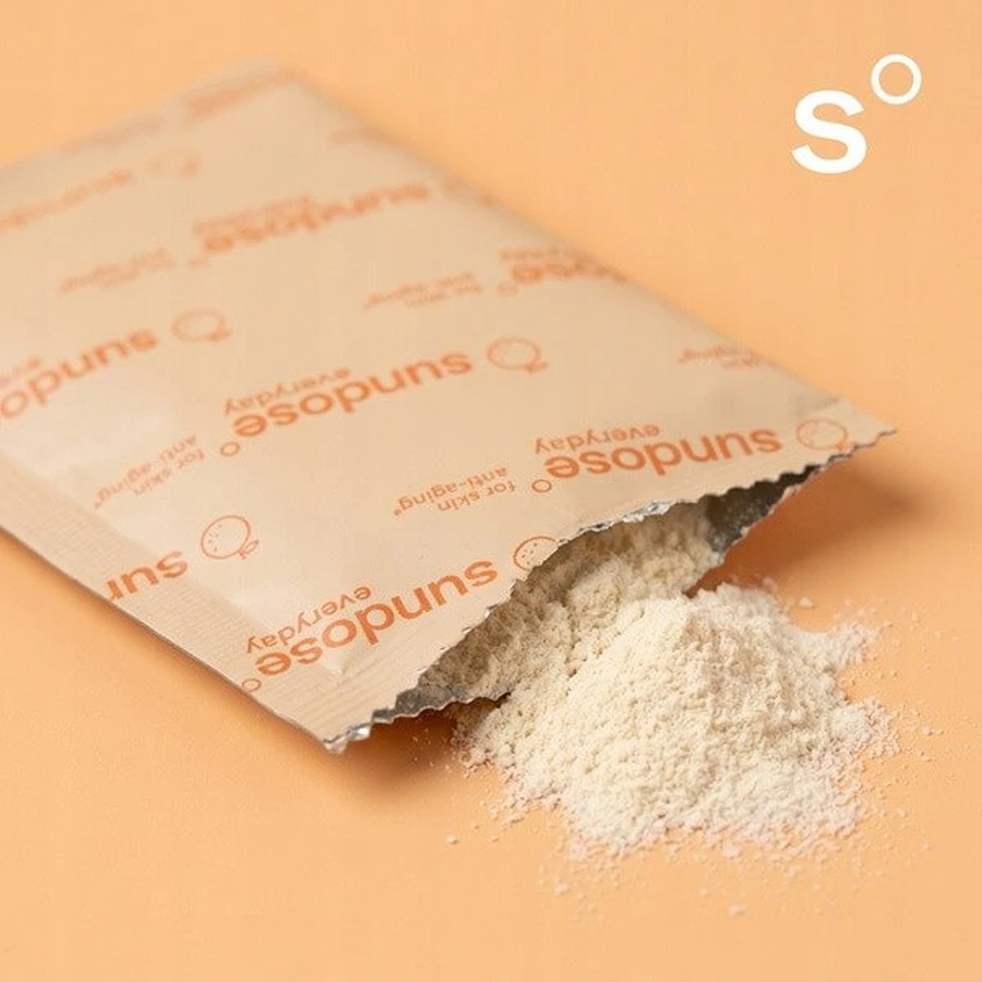 Sundose Everyday For Skin Anti-Aging, sachets de poudre, goût orange, 15 pcs.