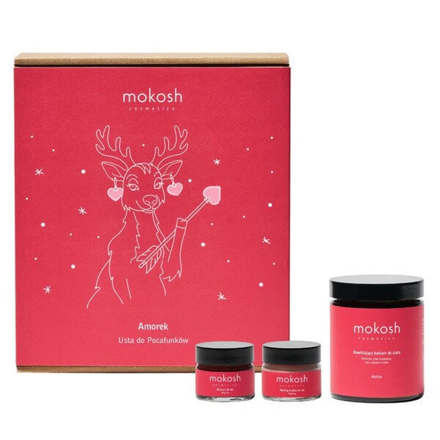 Mokosh Framboos, Cupid's Christmas Kissing Lips Set, 1 st.