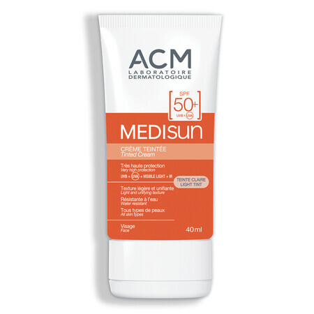 Medisun Crème solaire teintée avec SPF 50+ Light Tint, 40 ml, Acm