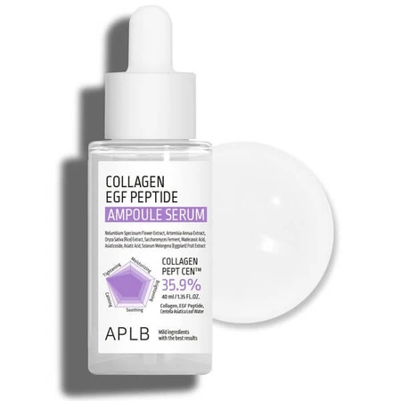 APLB Collagen EGF Peptide Ampoule, sérum raffermissant pour le visage à base de collagène et de peptides EGF, 40 ml