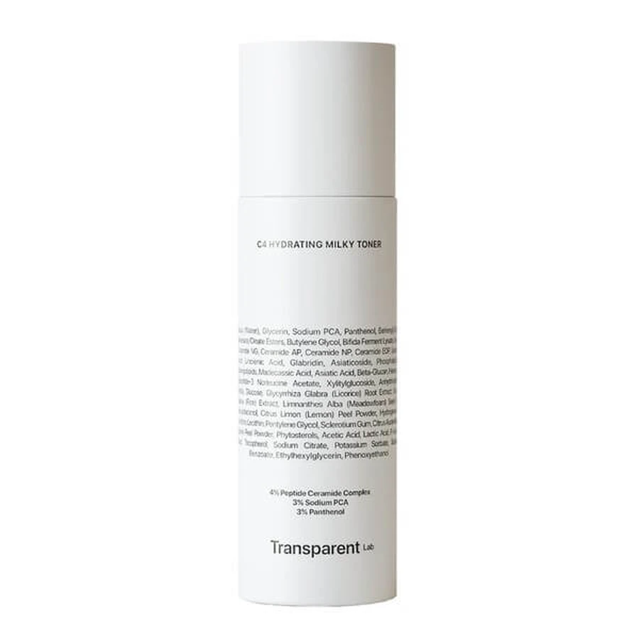 Transparent Lab C4 Hydrating Milky Toner, un toner pentru întărirea barierei hidrolipidice, 130 ml