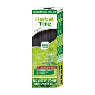 Herbal Time, henné naturale per capelli, no. 07 nero, 75 ml