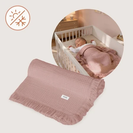 Lionelo Muslin Blanket, infant muslin blanket, Dusty Pink, 1 pc.