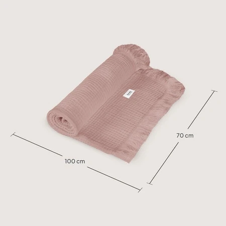 Lionelo Muslin Blanket, infant muslin blanket, Dusty Pink, 1 pc.