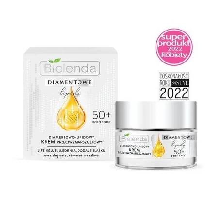 Bielenda Diamond Lipids, crema antiarrugas 50+ día/noche, 50 ml