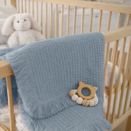 Lionelo Muslin Blanket, infant muslin blanket, Stone Blue, 1 pc.