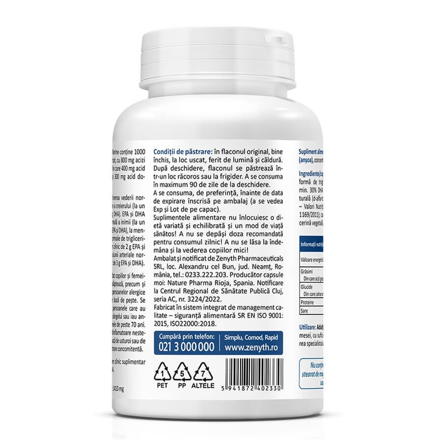 Omega 3 Marin, 60 capsules, Zenyth