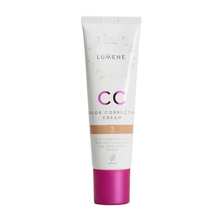 Lumene CC Color Correcting Cream, correcting CC cream SPF 20, 3 (W), 30 ml.