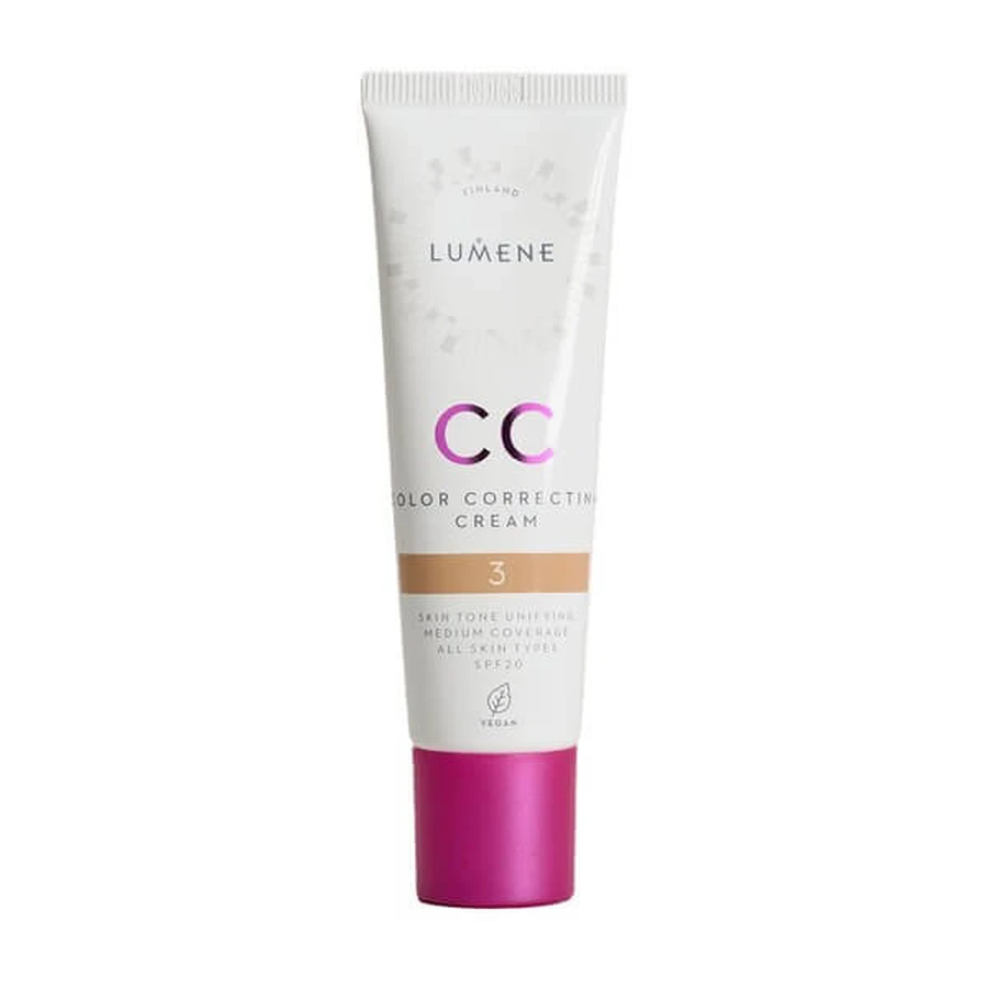 Lumene CC Color Correcting Cream, correcting CC cream SPF 20, 3 (W), 30 ml.