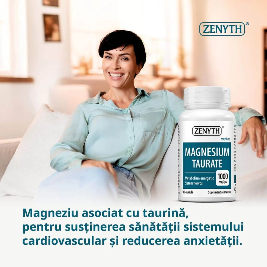 Magnesiumtauraat, 30 capsules, Zenyth