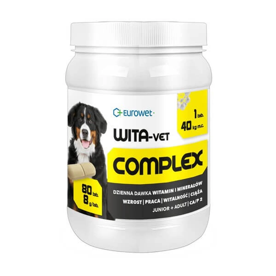 Vita-Vet Complex, aanvullende voeding voor honden, tabletten, 8 g x 80 st.