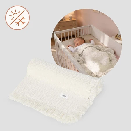 Lionelo Muslin Blanket, infant muslin blanket, Natural Cream, 1 pc.