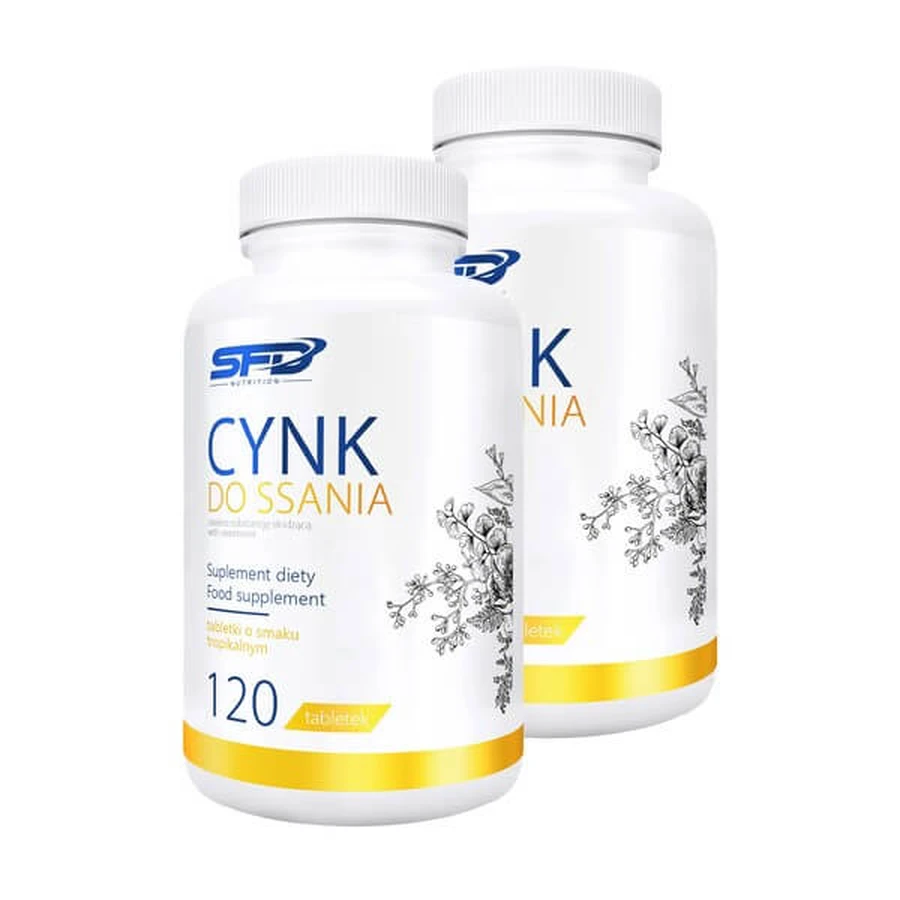 Set van 2 x SFD Zink om te zuigen, tabletten, 120 stuks.