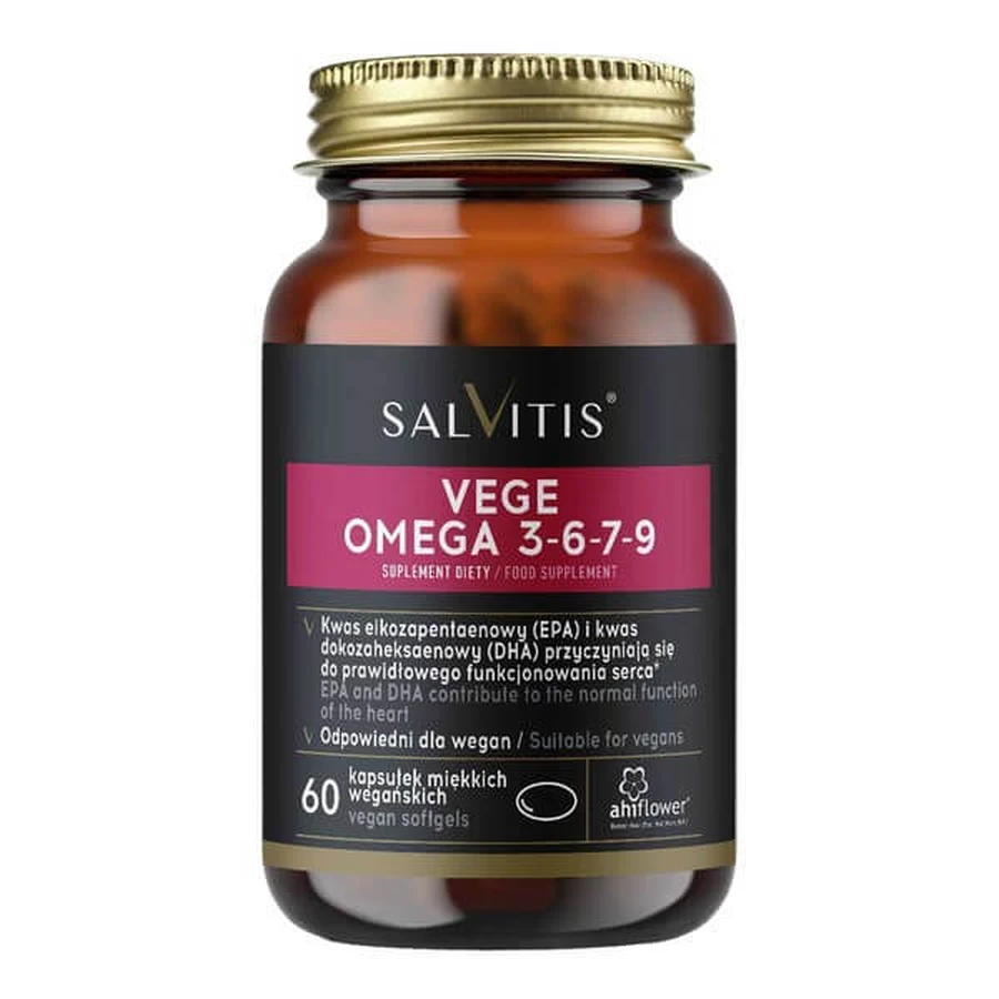 Salvitis Vege Omega 3-6-7-9, capsule, 60 pz.