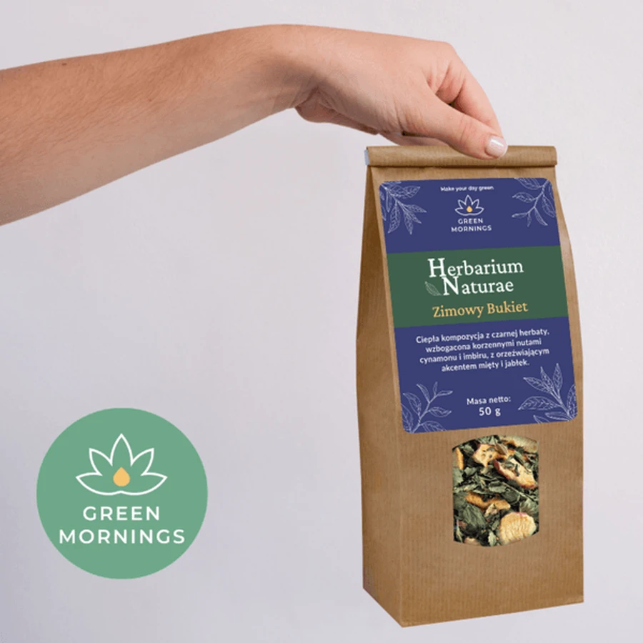 Green Mornings, Herbarium Naturae, Zimowy Bukiet, kompozycja czarnej herbaty, 50 g: ceny i cechy