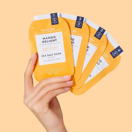 Voesh, zestaw do 4-etapowego pedicure, mango delight, 1 szt.: ceny i cechy