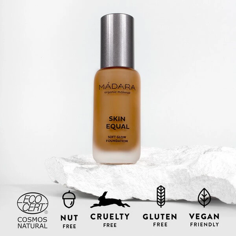 Madara Skin Equal, Soft Glow Foundation SPF15, podkład, Fudge 80, 30 ml: ceny i cechy