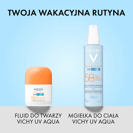 Vichy Capital Soleil UV-Aqua, spray de protecție SPF50 pentru față și corp, 200 ml