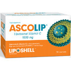 Ascolip Vitamine C Liposomaal met sinaasappelsmaak, 1000 mg, 30 sachets, Liposhell