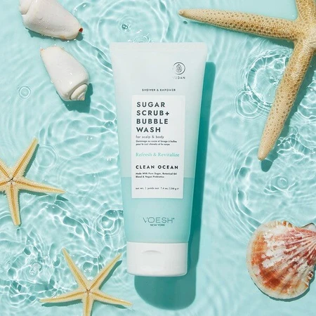 Voesh, suiker reinigende scrub, schone oceaan, 210 g