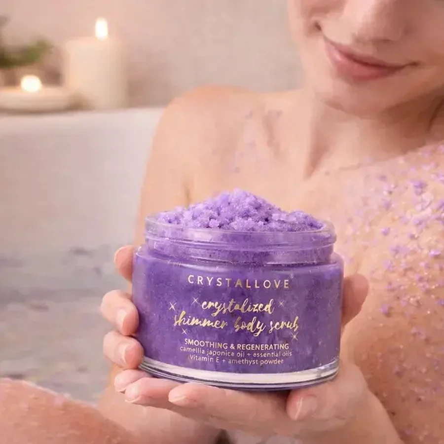 Crystallove, gommage corporel à l'améthyste, 200 g