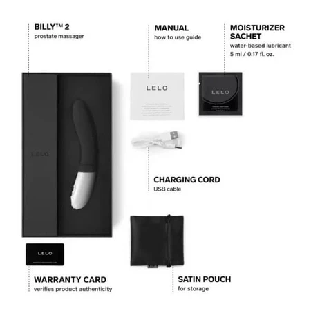LELO Billy 2 Schwarz, Analvibrator, 1 Stk.