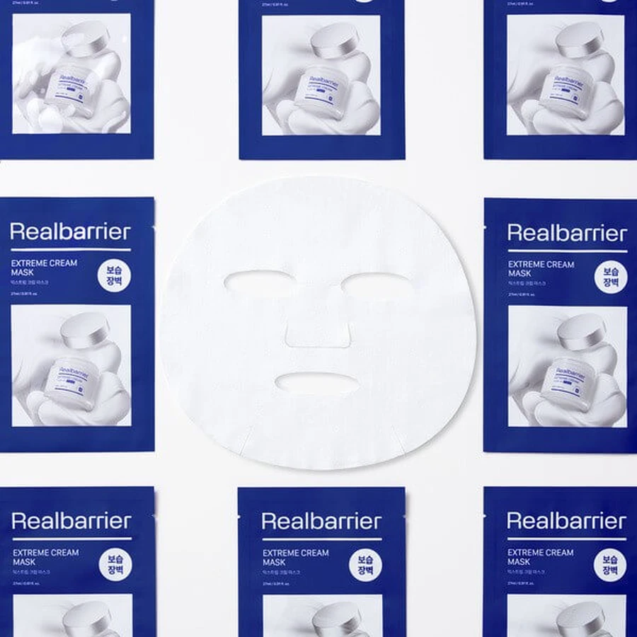 Real Barrier Extreme, moisturizing face mask, 10 x 27 ml