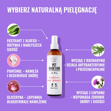PETS Pet Magic Care - Bruma mágica para el pelaje, spray, 250 ml.