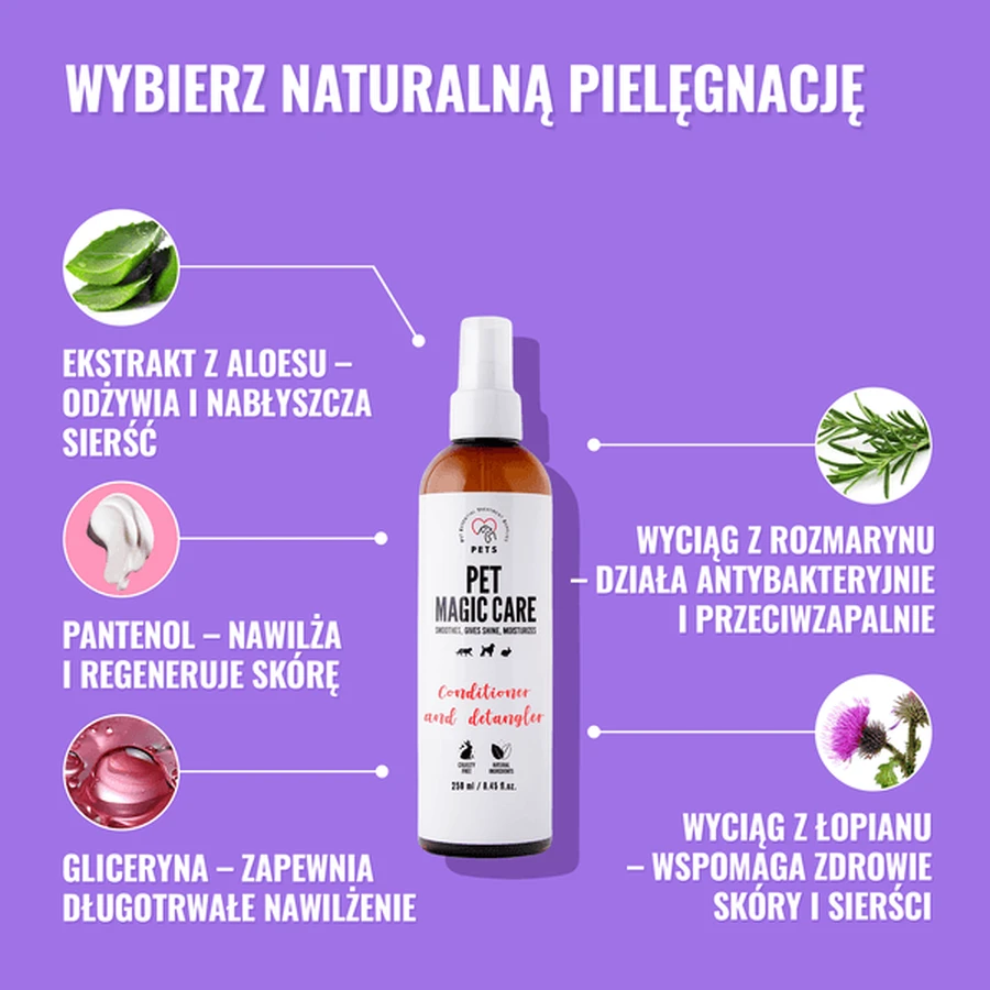 PETS Pet Magic Care - Bruma mágica para el pelaje, spray, 250 ml.