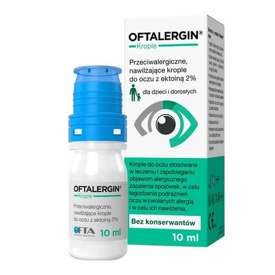 Oftalergin, collirio antiallergico con ectoina 2%, idratante, 10 ml