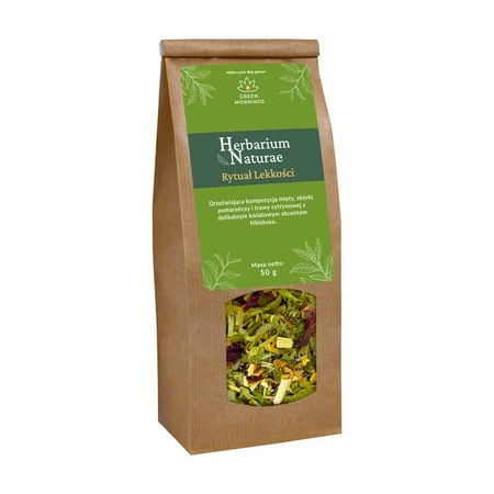 Green Mornings, Herbarium Naturae, Ritueel van lichtheid, kruiden- en vruchtenthee, 50 g.