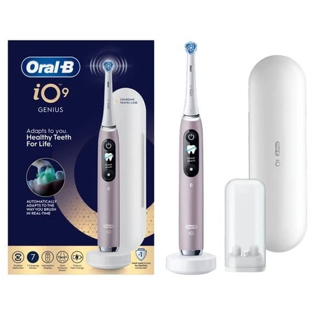 Oral-B iO 9, elektrische Zahnbürste, Rose Quartz, 1 Stk.