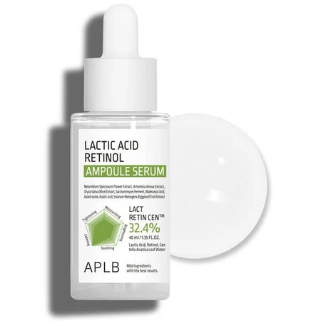 APLB Lactic Acid Retinol Ampoule, smoothing serum with lactic acid and retinol, 40 ml