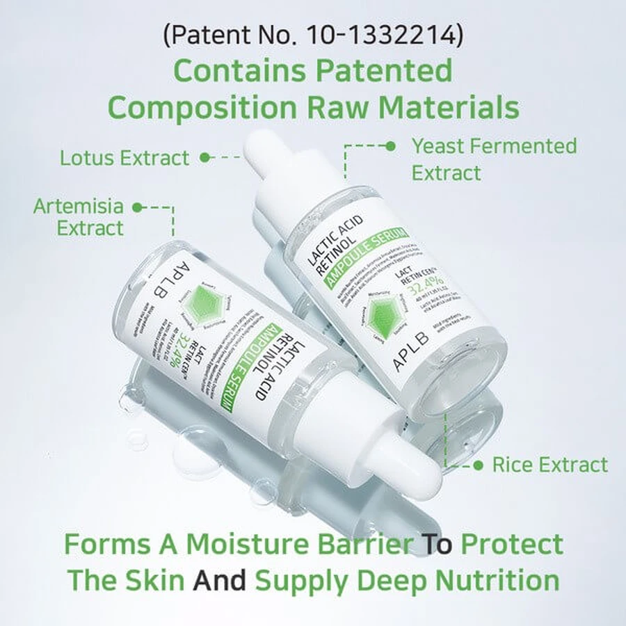 APLB Lactic Acid Retinol Ampoule, smoothing serum with lactic acid and retinol, 40 ml