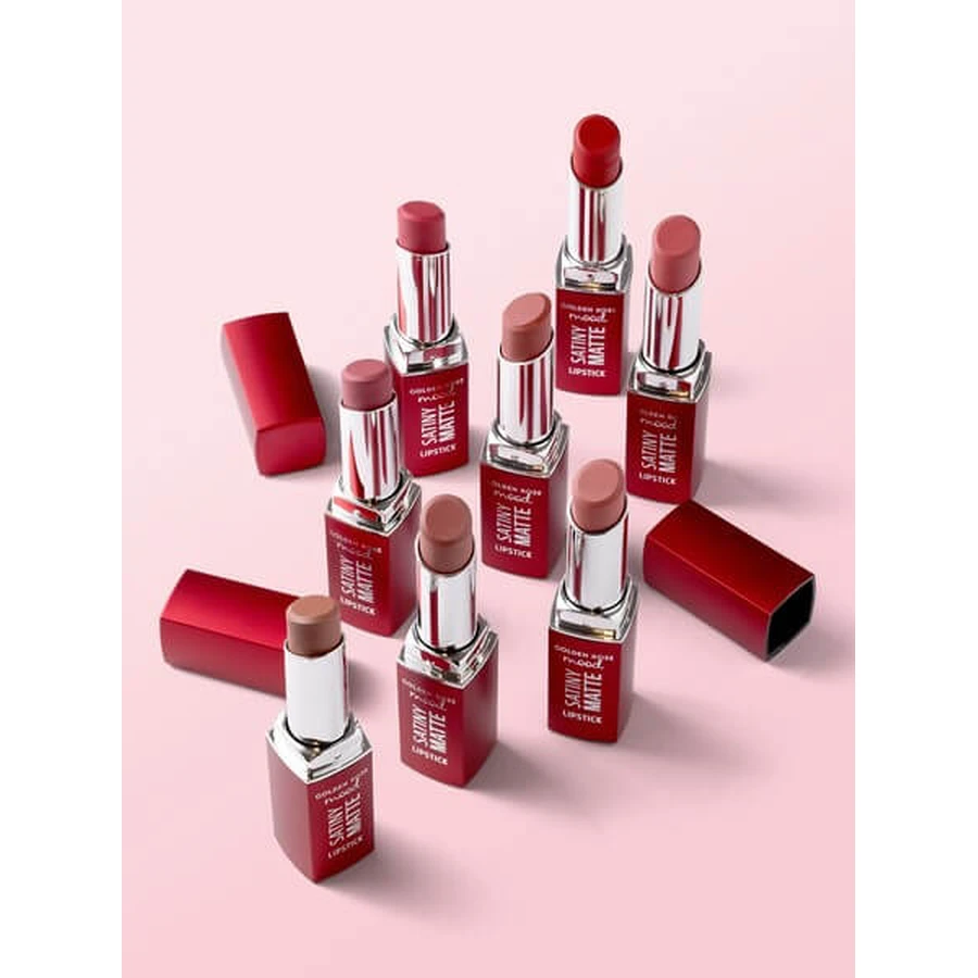 Golden Rose Mood Satiny Matte Lipstick, rossetto opaco, 02, 3,5 g