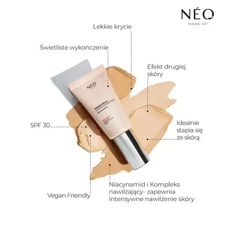 NEO Make Up Intense Serum, vochtinbrengende foundation, 02 IVORY, 30 ml