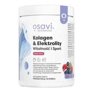 Osavi Collageen &amp; Elektrolyten Vitaliteit en Sport, poeder, bosvruchtensmaak, 390 g