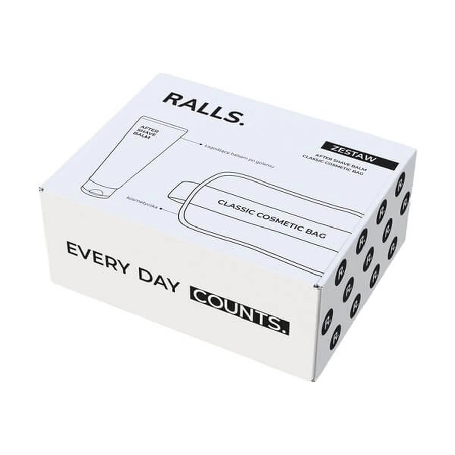 Ralls Gift Pack, sac cosmétique + baume après-rasage rafraîchissant, 1 pc.