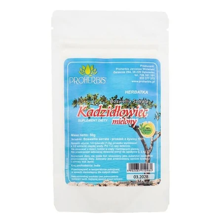 Proherbis Kadzidłowiec, herbatka ziołowa, 50 g: ceny i cechy